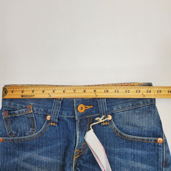 Levi’s Shorts Women Size 1 Slouch 504 Dark Way Distressed Hem Legs NEW - Picture 9 of 14